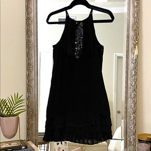 Black sequence cocktail dress
